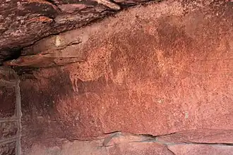 Vista de las pinturas rupestres