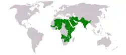 Distribución de Acacia nilotica