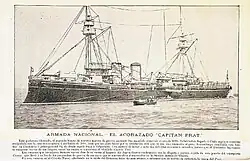 Imagen del buque con texto