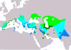 Distribución de Acrocephalus melanopogon