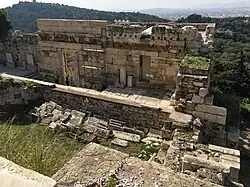 Parte trasera de la puerta, vista desde el noreste