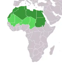 Mapa del Norte de África