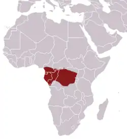 Distribución del linsang africano