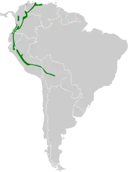 Distribución geográfica del silfo de King
