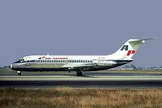 McDonnell Douglas DC-9 de Air Panamá Internacional en el Aeropuerto Internacional de la Ciudad de México (1971)