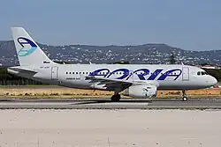 Airbus A319 de Adria Airways en el Aeropuerto de Faro (2011)
