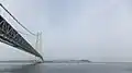 El puente Akashi visto desde Awaji.
