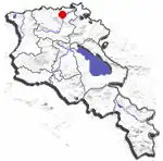 Ubicación de Alaverdi (incluyendo Sanahin).