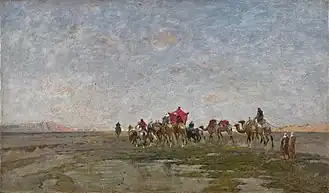 Caravana en el desierto, de Alberto Pasini, 1867.
