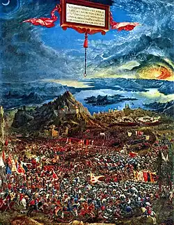 La batalla de Alejandro en Issos, de Altdorfer (1529).