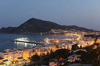 Vista nocturna desde el mirador de la plaza de la Iglesia