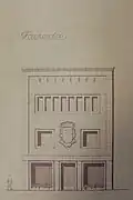 Alzado calle Pérez de Castro nº 1 Proyecto presentado para licencia en 1950. Archivo Histórico Municipal de Córdoba