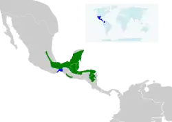 Distribución geográfica de la amazilia cándida
