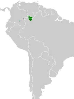 Distribución geográfica del hormiguero ventrigrís.
