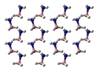 Part of the crystal structure of ammonia borane