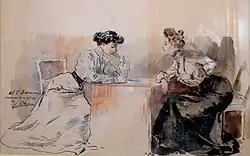 Amor compartido. Acuarela, tinta y lápiz sobre papel, 56 x 75 cm.