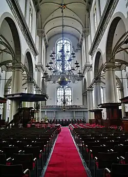 Interior de la Westernkerk de Ámsterdam