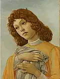 An Angel, Head and Shoulders by Botticelli