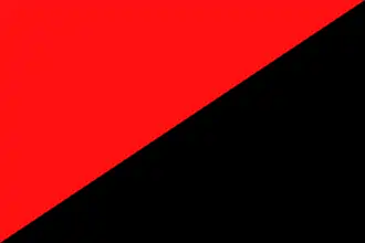 Bandera rojinegra del anarcosindicalismo/anarcocomunismo.