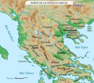 Mapa de la antigua Dolopia