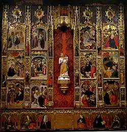 Retablo de la Mare de Deu de l'Escala del monasterio de San Esteban (Bañolas), de Joan Antigó (1437).