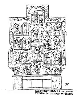 Reconstrucción hipotética del antiguo retablo