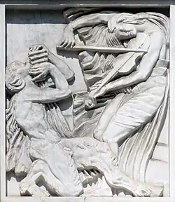Antoine Bourdelle, 1910–12, La Musique, bas-relief, Teatro de los Campos Elíseos, París