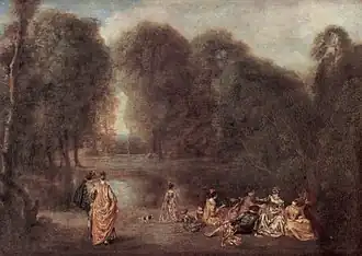 Antoine Watteau Reunión en el parque