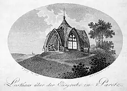 Casa de recreo sobre el pozo de hielo en Paretz, construida en 1797