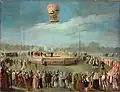 Elevación de un globo ante la corte de Carlos IV, de Antonio Carnicero, c. 1783.
