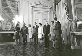 Recepción de los reyes de Bélgica el 9 de octubre de 1970.