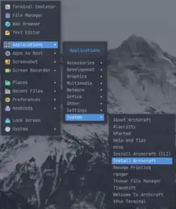 Ubicación del Instalador de Archcraft en Openbox