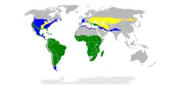 Distribución de Ardea alba