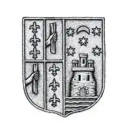 Armas de Juan Antonio Gabíño Bugarín, labra ubicada en Telleiro