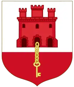 Escudo abreviado de Gibraltar entre 1506 y 1713.