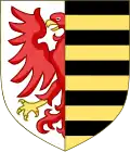 Escudo de armas de los ascanios, empalado con las armas de Brandeburgo, desde 1157.