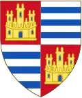 Escudo de armas de Luis de Castilla, hijo de Fernando III de Castilla.