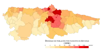 Densidad de población (2018)
