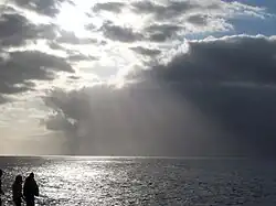 Vistas al océano Atlántico desde Puerto de la Cruz