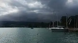 El puerto deportivo en Attersee am Attersee