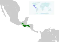 Distribución geográfica del colibrí de Elliot