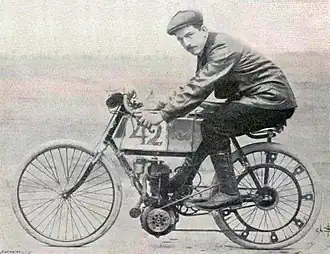 Auguste Bucquet, vencedor en motocicletas con una Werner