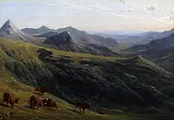 Auguste y Rosa Bonheur, Vacas en una colina.