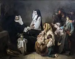 La muerte de una hermana de la Caridad, de Isidore Pils, 1850.