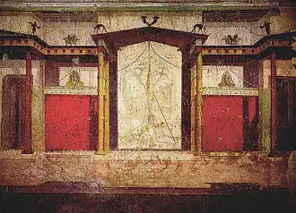 Frescos de la Casa de Augusto en la Colina Palatina de Roma.