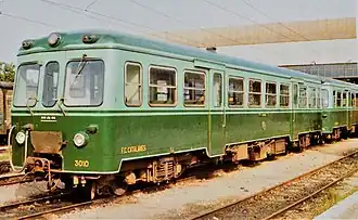 Automotor MAN 3010 en el taller de Martorell Enllaç, en mayo de 1975.