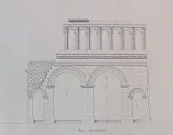La porte d'Arroux; alzado de Jean Roidot-Déléage (siglo XIX).