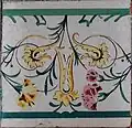 Azulejo con decoración vegetal