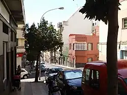 Calle de Benahoaro del núcleo de Salud Bajo.