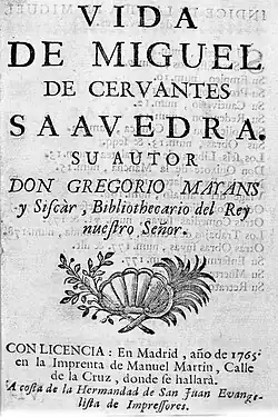 Vida de Cervantes 1765